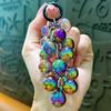 Acrylic Grape Bunch Keychain: Cute Couple Bag Charm & Creative Car Keyring for Women