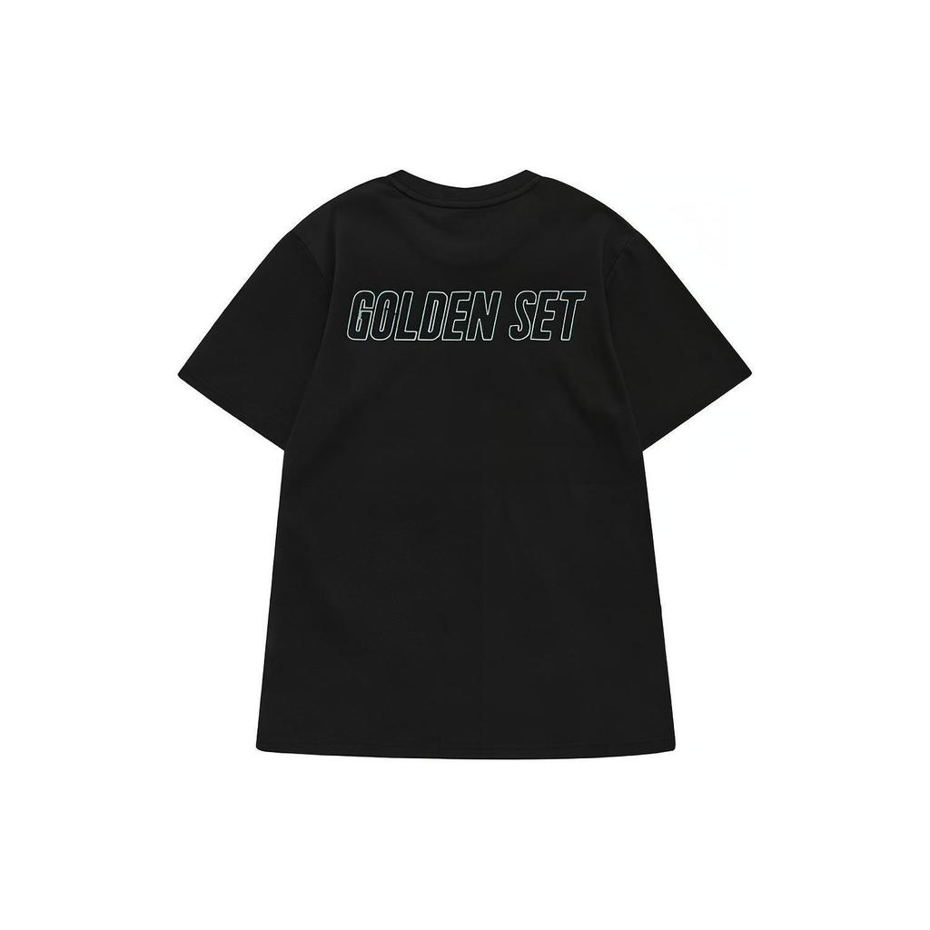 FILA Fusion Letter Logo Soft Cotton Tennis Sports Knitted Short Sleeve T-Shirt Men Tops Deep-Black T11M223105FBK