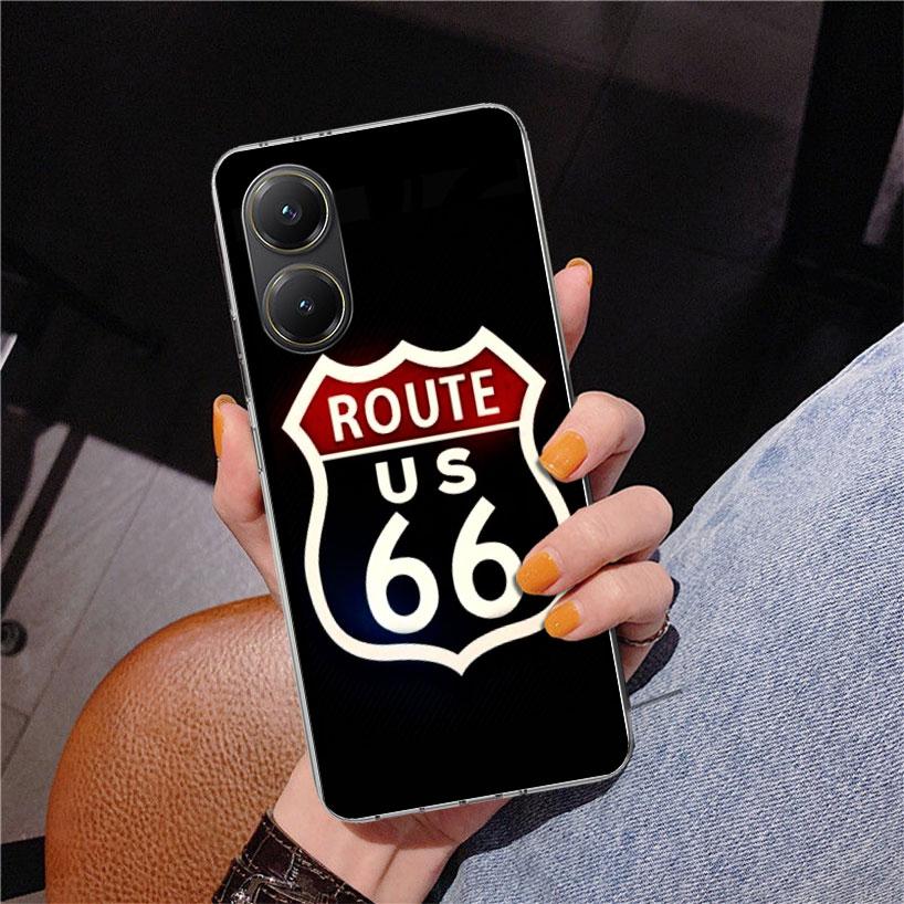 America Route 66 Phone Case For Xiaomi Poco X7 X6 X5 Pro F7 Ultra Redmi 15C 15 13C 13 12C 12 10 10A 10C 9 9A 9C 9T Cover Poco X7