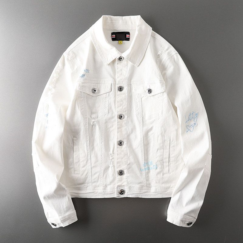 Foreign Trade End Order Cut Label Spring and Autumn Slim Fit Export Embroidery