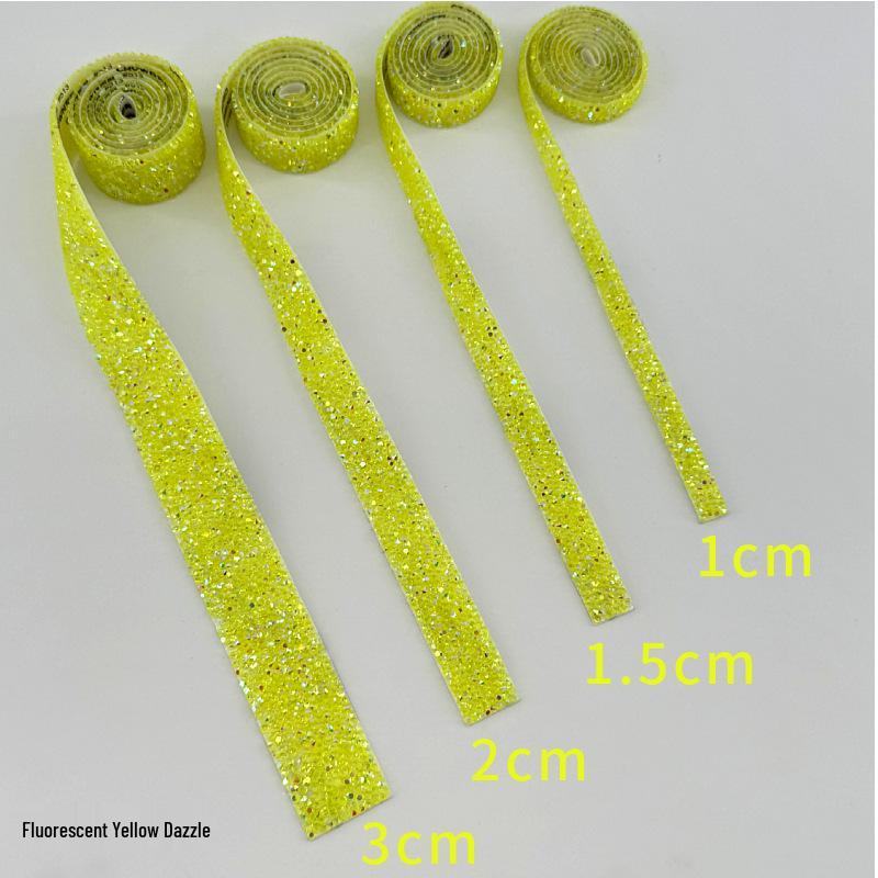 Eco-Friendly Colorful Resin Rhinestone Strips - Self-Adhesive Hotfix for DIY Crafts & Clothing Accessories