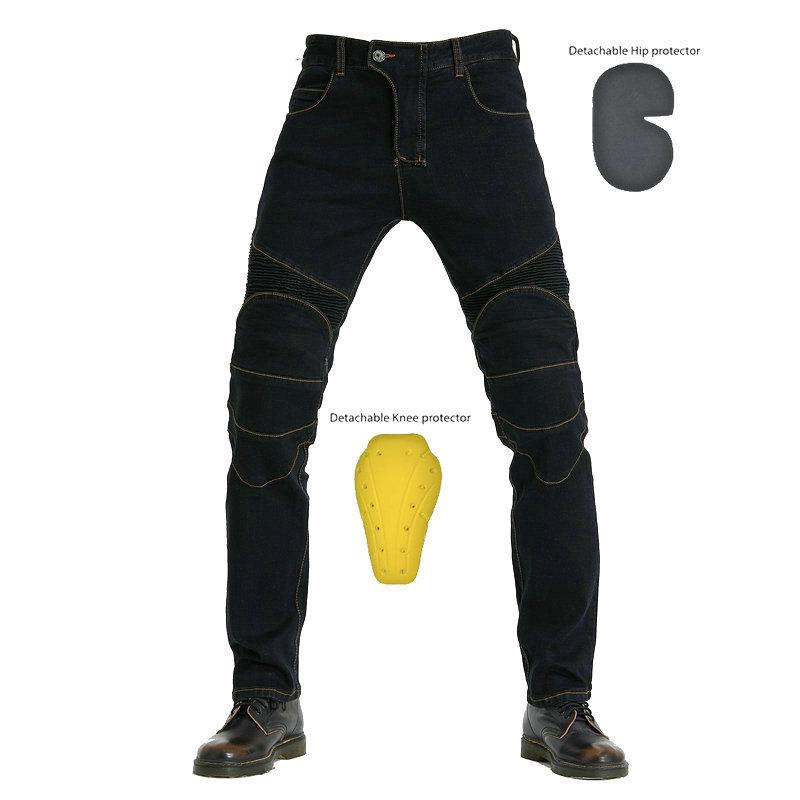 Men's Retro Stretch Motorcycle Jeans – Fall-Proof, Straight-Leg Riding Pants