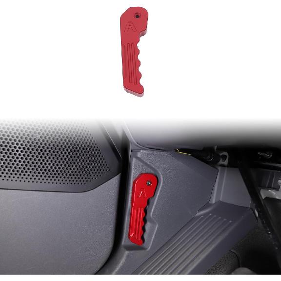 Hood Release Handle Lever Replacement Compatible with INEOS Grenadier 2020-2024, Aluminum Alloy Hood Latch Release Pull Handle Decoration Interior красный