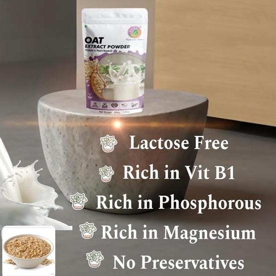 Saipro's EATERY HARVEST Mleko owsiane w proszku 600 g (200 g*3 opakowania) Wystarczy na ~7,5 litra mleka owsianego Proszek z ekstraktu owsianego | 100% roślinny proszek z ekstraktu owsianego