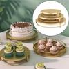 Sturdy Metal Tiered Display Stand Set Decorative Cakes Platters Set 3 Layer for Cakes Dessert Fruits Home Kitchens Use