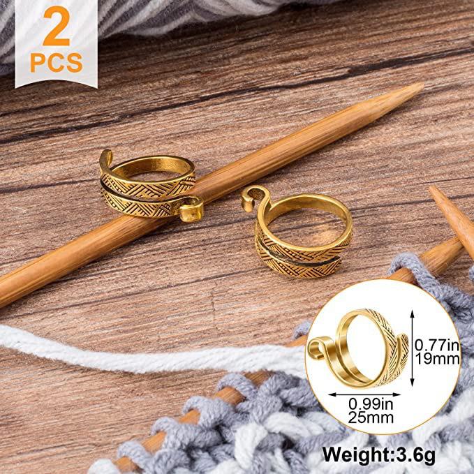 European & American Style Adjustable Crochet Ring for Women - Perfect Family Gift for Mom