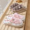Pineapple cotton slippers autumn and winter 2025 new home indoor warm fluffy plush platform shoes