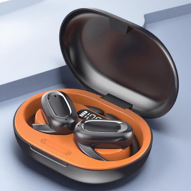 

Open Ear Bluetooth 5 Wireless Headphones 3D Bass Sound IPX5 Waterproof Sports Earbuds Battery Display USB Charging чорний