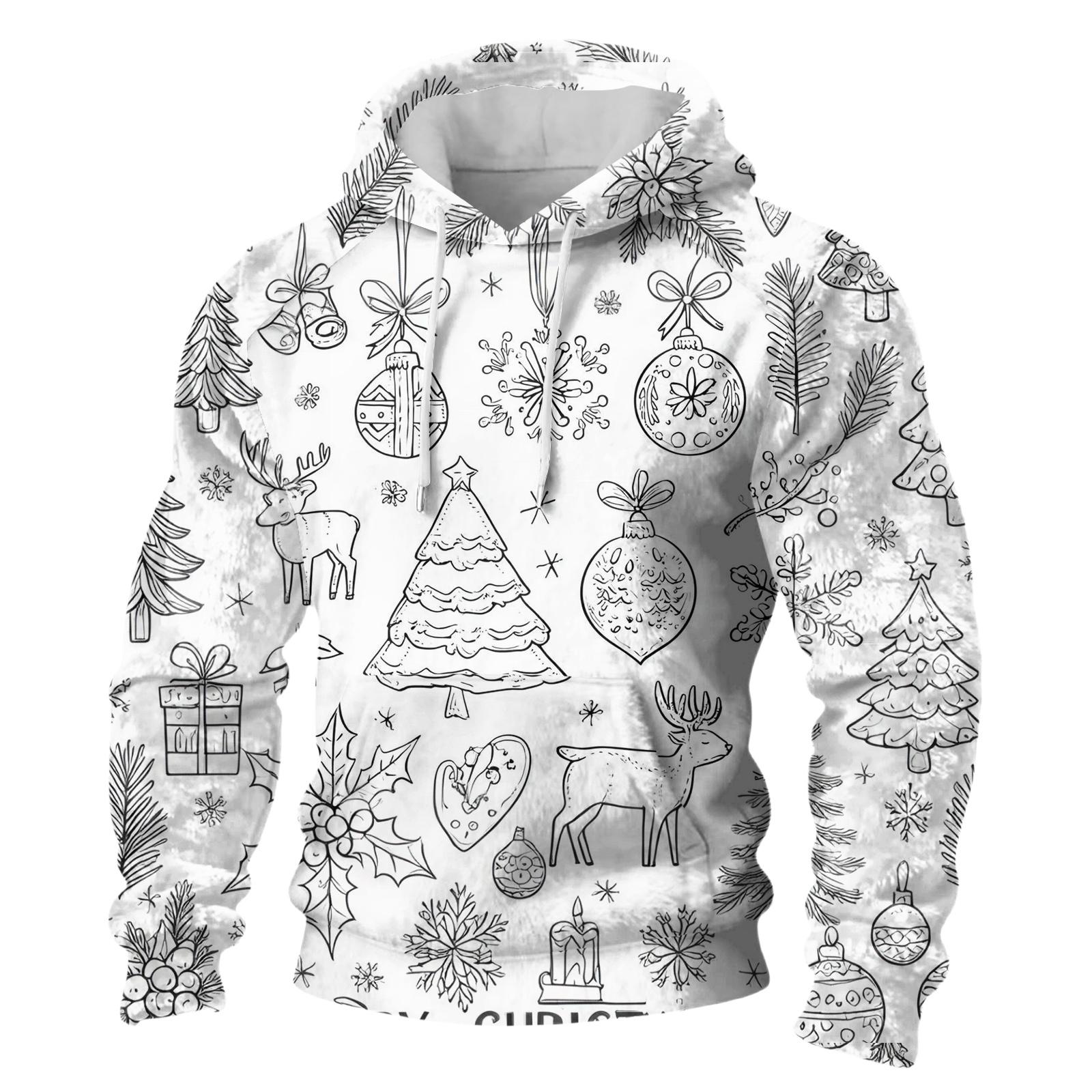 

Мужская повседневная фланелевая толстовка с капюшоном и длинными рукавами L