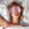 100% 22 Momme Mulberry Silk Sleep Mask - 3D Contoured Eye Mask for Men Women, Soft Breathable Sleeping Mask with Adjustable Strap, Perfect Blocks Lig