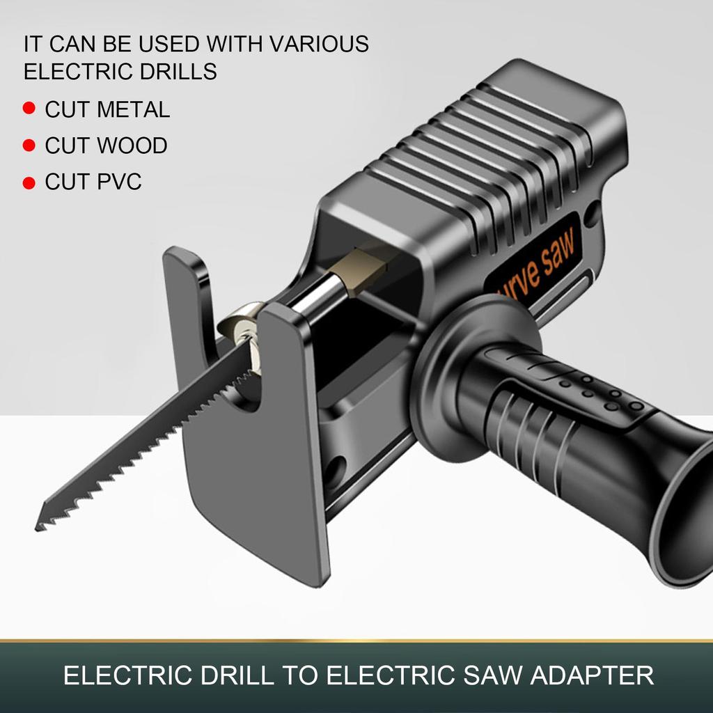 Tragbare Elektrische Säge Kopf Von Schraubendreher Kolben Adapter Elektrische Bohrer Zu Elektrische Säge Haushalt Holz Metall Schneiden Werkzeuge