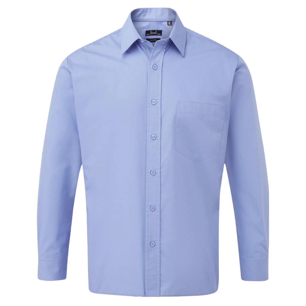 Premier Mens Poplin Long-Sleeved Shirt