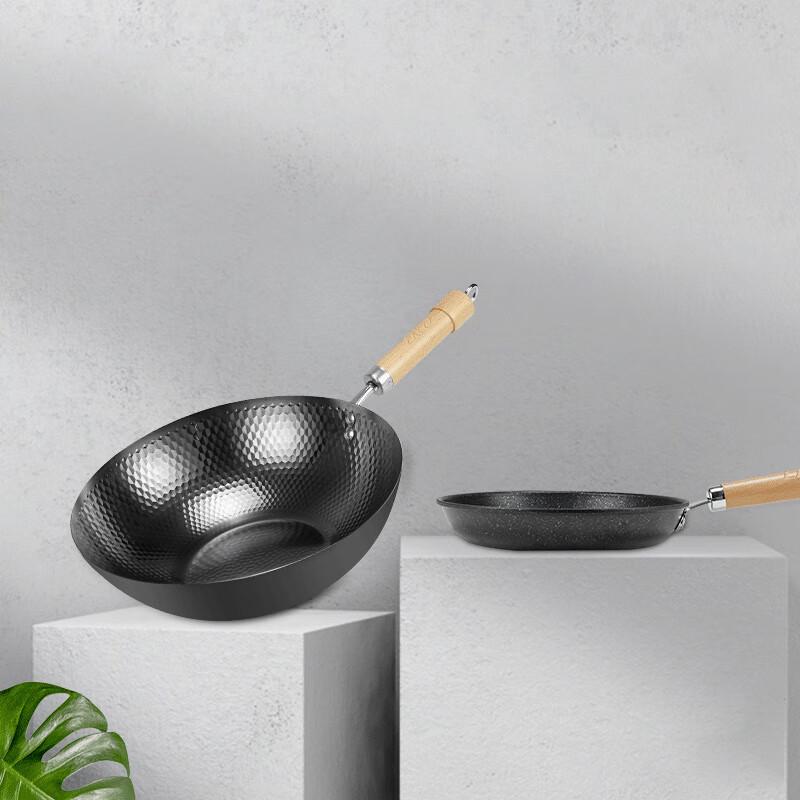 EKCO Iron Wok & Frying Pan Cookware Set