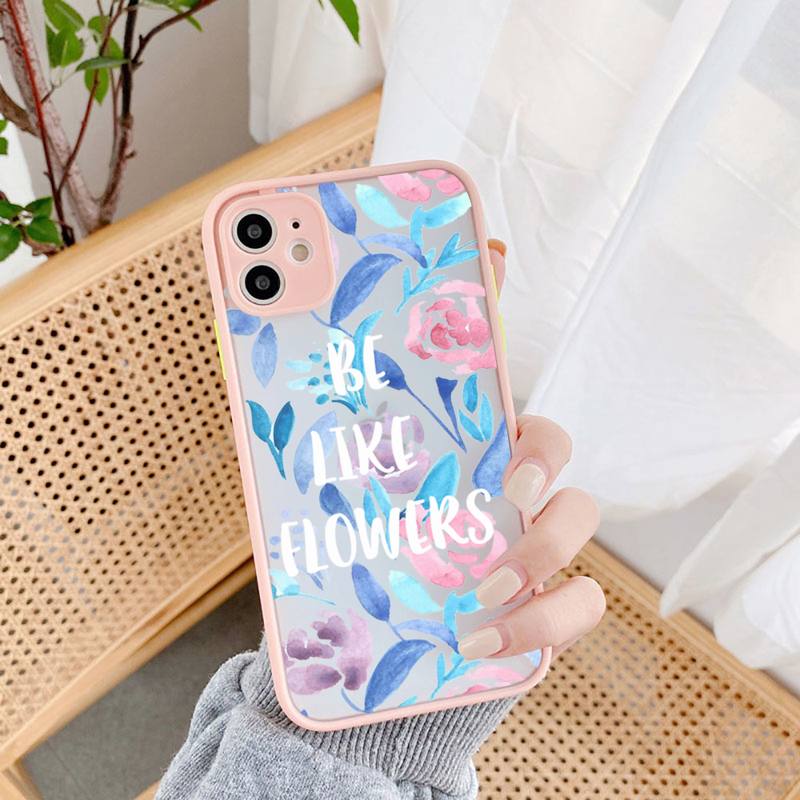 Fashion Flower Phone Case for iPhone 11 12 13 Mini Pro XS MAX 8 7 6 6S Plus X 5S SE 2020 XR Case