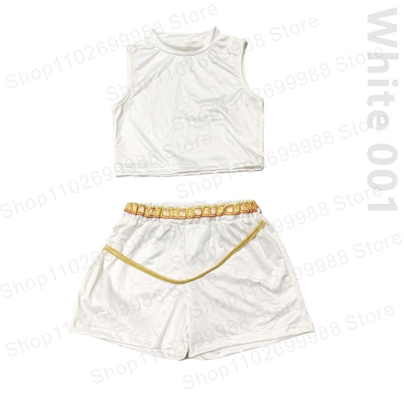 

2025 Movie Rumi Mira Zoey White Cosplay Costume for Girl Halloween Carnival K-Pop Hunters Girl Group Idol Print Dress Up Outfit 110 CM