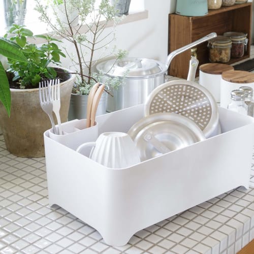 YOHAKU Large Capacity Drainer Case that can be Used as a Washtub, Chocolate, Also Suitable for Soaking, MG-0396