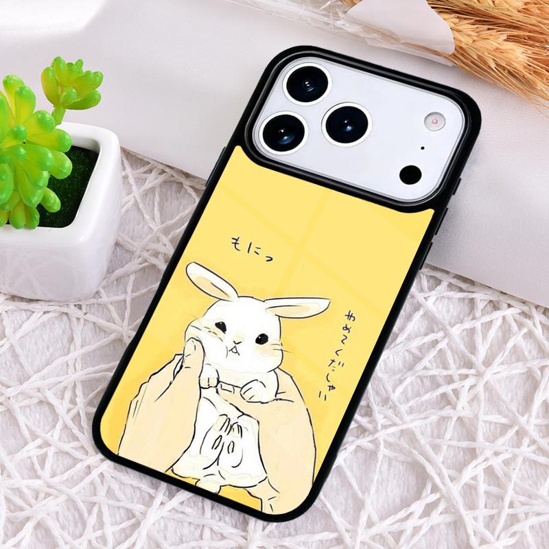 Cute Bunny Rabbit Phone Case for iPhone 17 Air 16 15 11 12 14 13 Pro Max Shockproof Cover