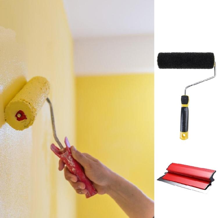 Multifunction Wall Putty Roller with Comfortable Handle Drywall Finishing Roller Paint Roller with Handle for Even Coating