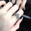 Star Enamel Dripping Oil Zir*****Pen Ring Set Cold Wind Advanced Sense Exquisite Index Finger Ring Jewelry Women