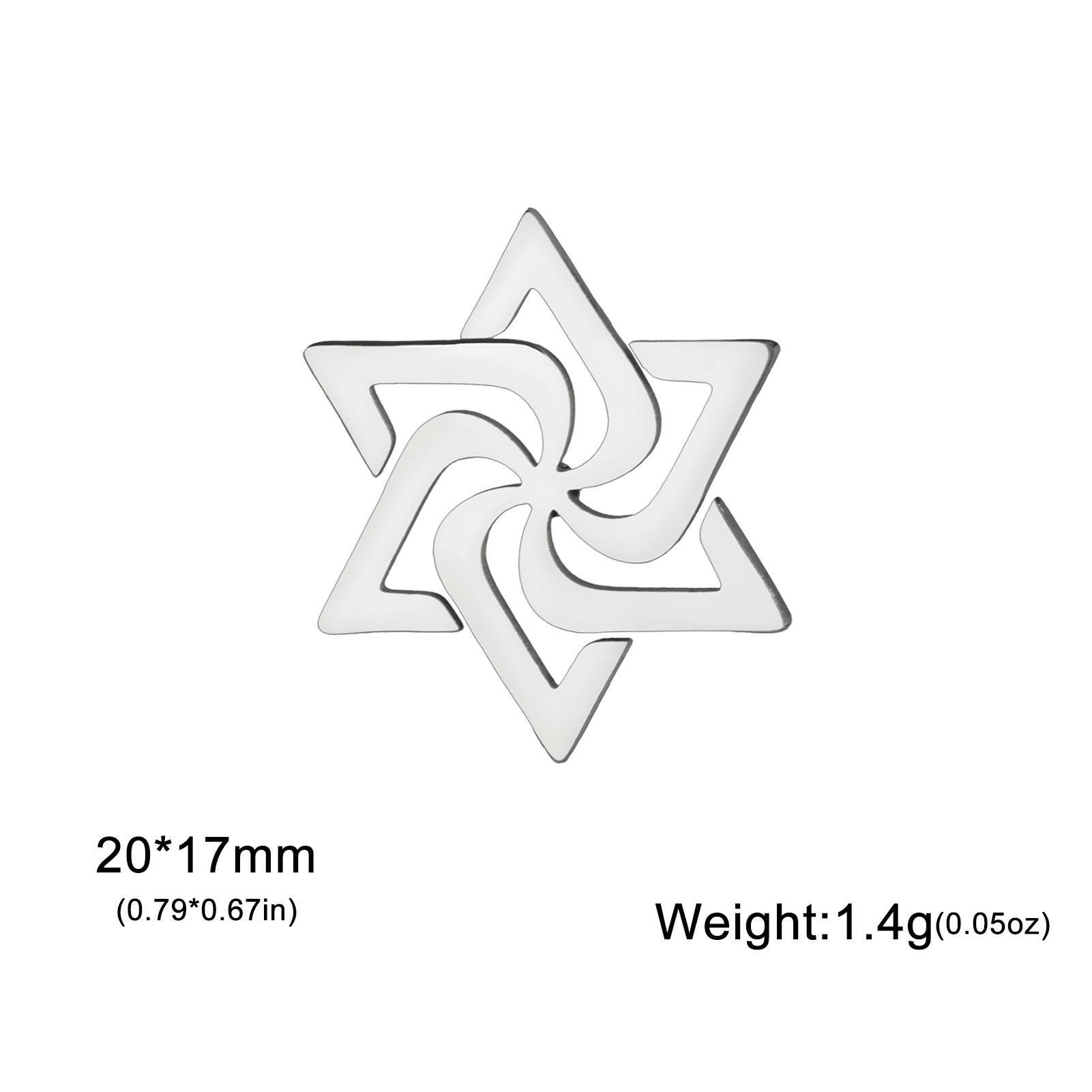 

Star of David Lapel Pin Brooch for Men Women Stainless Steel Je Religious Suit Collar Badges Jewelry Wholesale 2026 Gift серебряный