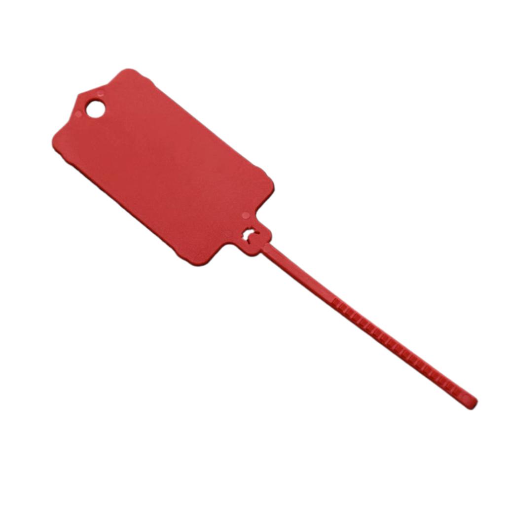 100 sztuk/partia Etykiety na klucze Trwałe i niezawodne wielokrotnego użytku plastikowe paski do różnych zastosowań Regulowane czerwone