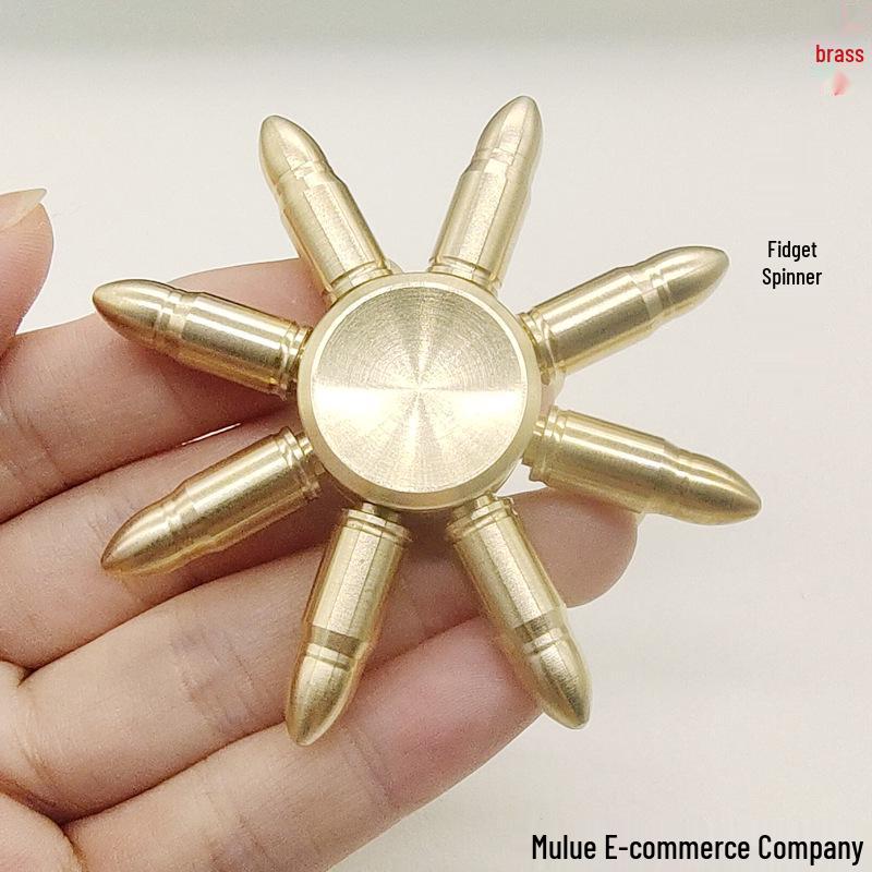 Brass Fingertip Spinning Gyroscope for Stress Relief - Ideal for Adults, Kids, and Students