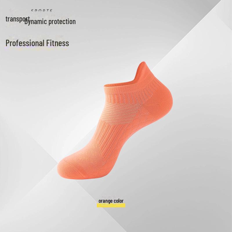 

Носки-лодочки для бега унисекс, быстросохнущие, нескользящие — дышащие и легкие для лета Size 36-42 красный/оранжевый