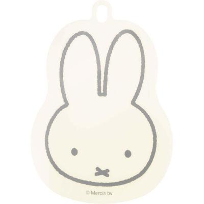 Okato Miffy Silicone Scrubber with Suction Cup and Hanging Dishwasher Wide X Deep X Thick Hole, Safe, Boilable, Kitchen, 9.5cm 13.5cm 1.1cm