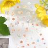 Xin's Lover Mini Embossed Wind & Flower Stickers: 4 Types for DIY Floral Planner Decor