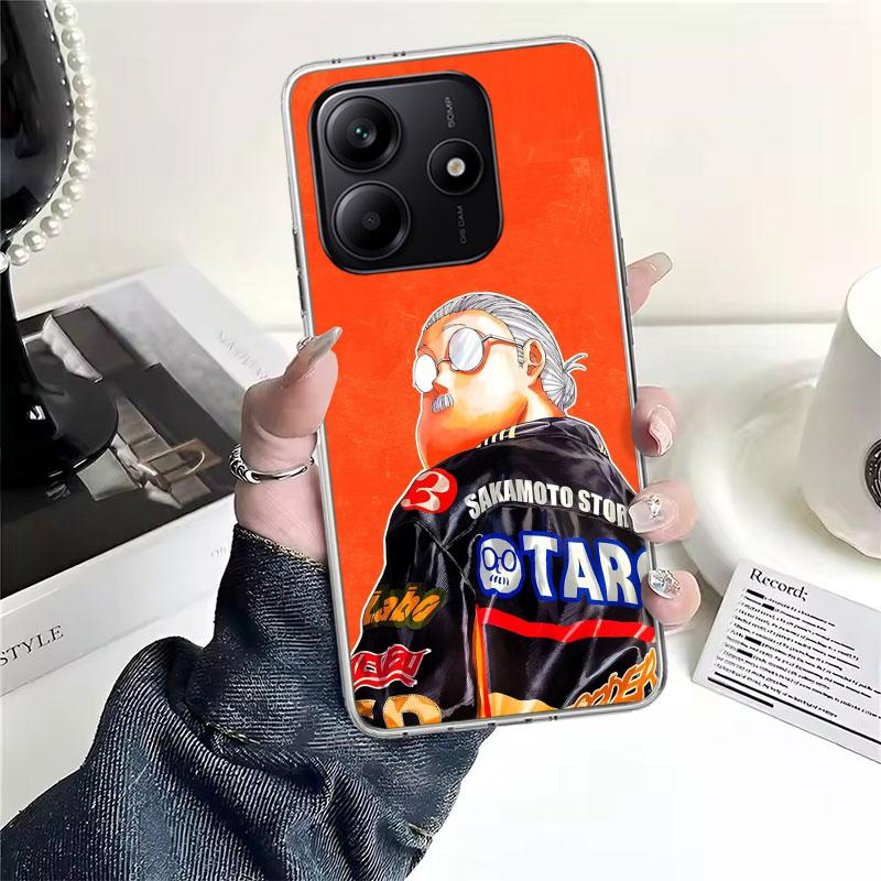 S-Sakamoto Days Soft Phone Case For Xiaomi Redmi Note 15 14 14S 13 12 Pro Plus 12S 11 11S 11E 10 10S 11T 5G Fundas Coque Redmi N