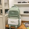 Women Contrast Color Stitching Backpack High School Students Schoolbag Men Large Capacity Backpack