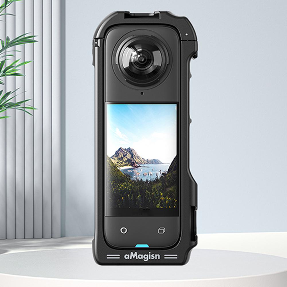 For Insta360 X4 Frame Accessories Magnetic Quick Release Frame Cage Protective Case for Insta 360 X4 Sports Camera Accessories
