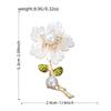 Elegant Flower Pearl Brooch Gold Tone Shell Petal Lapel Pin For Women Suit Coat Dress Jewelry Gift