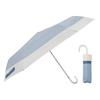 Ogawa Folding UV Perfect Gift for or Any LINEDROPS 57409 Women's Parasol, 99.9% Protection, White, Blue-Gray, Water-Repellent, Stylish, Simple,