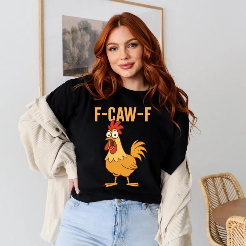 Funny F-Caw-F Shirt, Rooster Meme Shirt, Sassy Bird Lover Shirt, Moonlit Raven Shirt, Black Bird Shirt, Chicken Meme Shirt