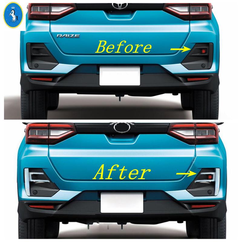 Front Rear Bumper Fog Lights Lamps Frame Eyebrow Stripes Cover Trim Fit For Toyota Raize  -  Car Exterior Accessories