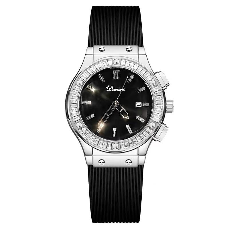 Uhr Damen Personalisierte Silikonarmbanduhr Sport Chronograph Laufsekunden Großes Zifferblatt Damen Uhr