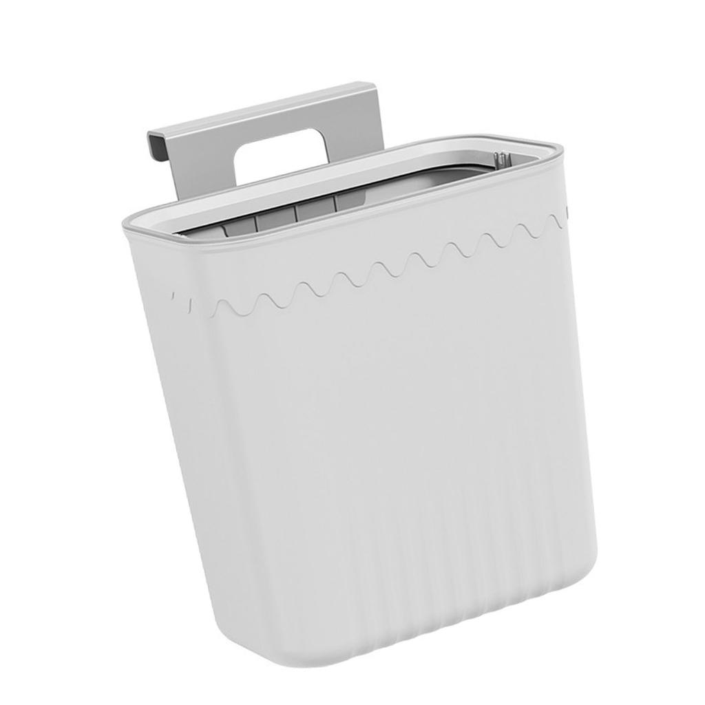 Hanging Trash Can Space Saving Stylish Plastic Small Waste Bin with Lid for Kitchen Bedroom