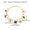 Gothic Punk Halloween Metal Chain Necklace For Women Men Vintage Black Spider Bat Pumpkin Ghost Clavicle Choker Festival Jewelry
