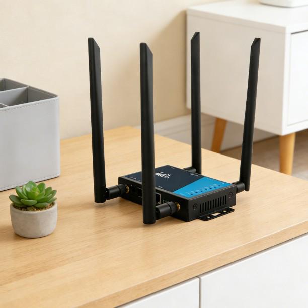 Metal Shell 4G SIM Card Wireless Router with Detachable Antenna - LT220