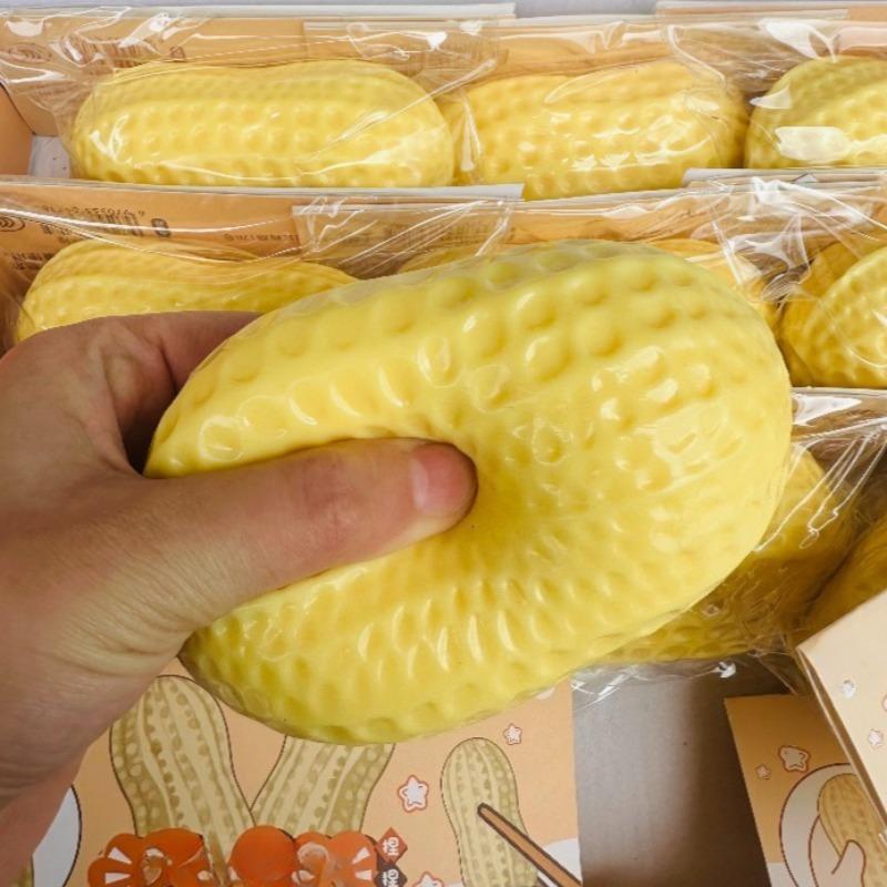 Squishy Peanut Squeeze Toy Simulated Peanuts Fidget Toy Buttery-Soft Feel Squishy Toy Asmr Sensory Anti Stress Gift For Friends