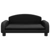 VidaXL Dog Bed, Pet Sofa with Wooden Frame, Basket for Puppies Indoor House, Black 171965