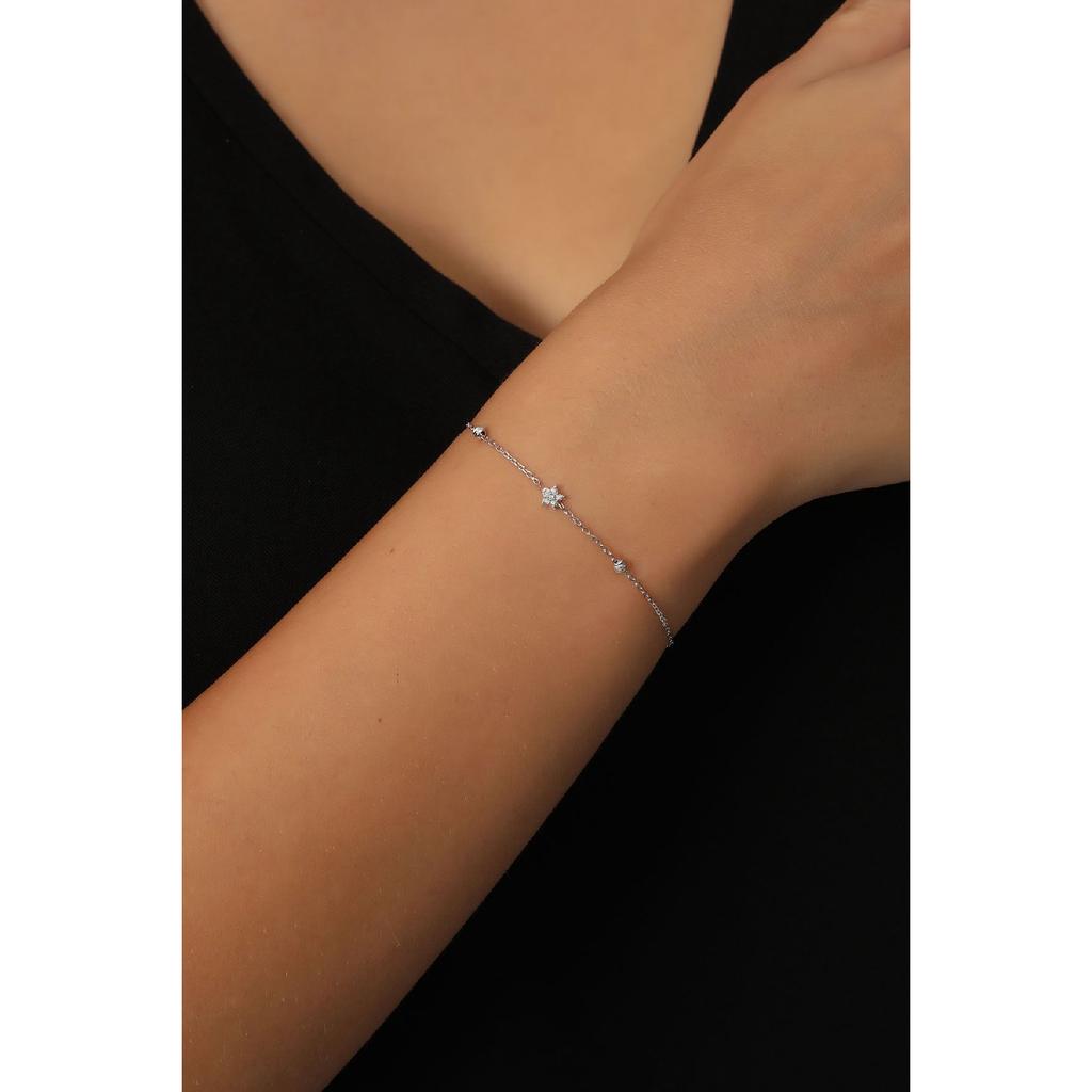 925 Sterling Silver Chain Zircon Stone Dorissa Ball Star Model Bracelet