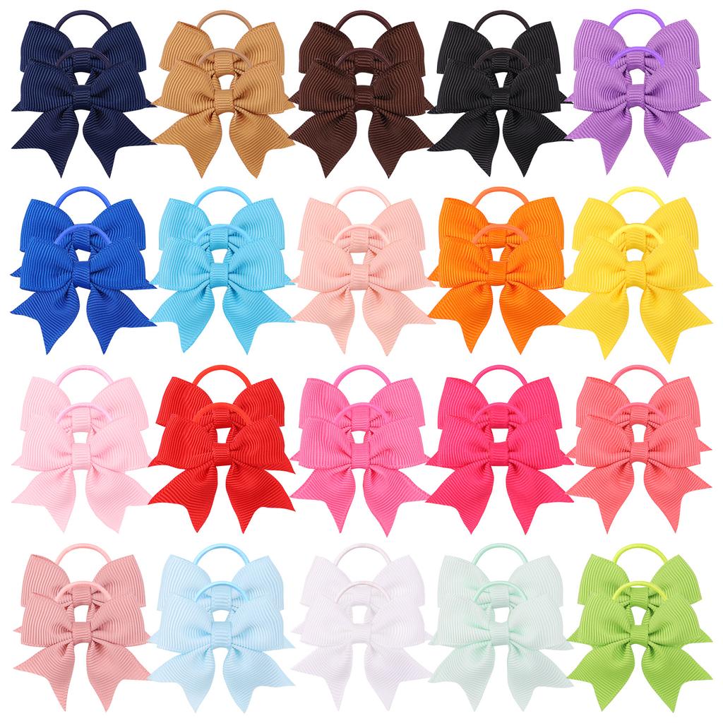 20/40Pieces Babies Tiny 2Inches Hair Bows Rubber Bands Hair Ropes Ponytail Holders for Baby Girls Infant Kids Hair Accessories