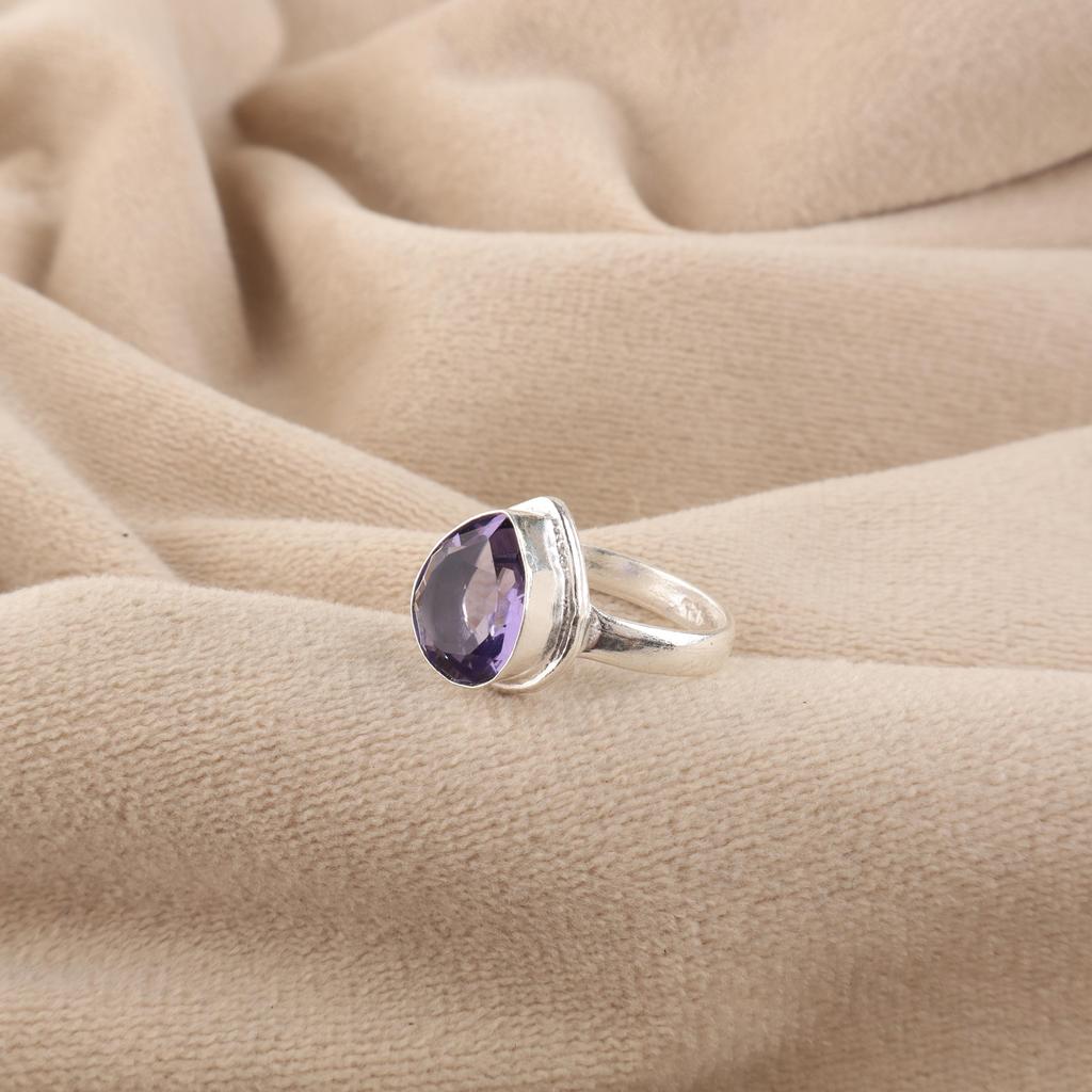 Iolite Gemstone 925 Sterling Silver Women Jewelry Unique Ring For Wedding Gift RR-76-3