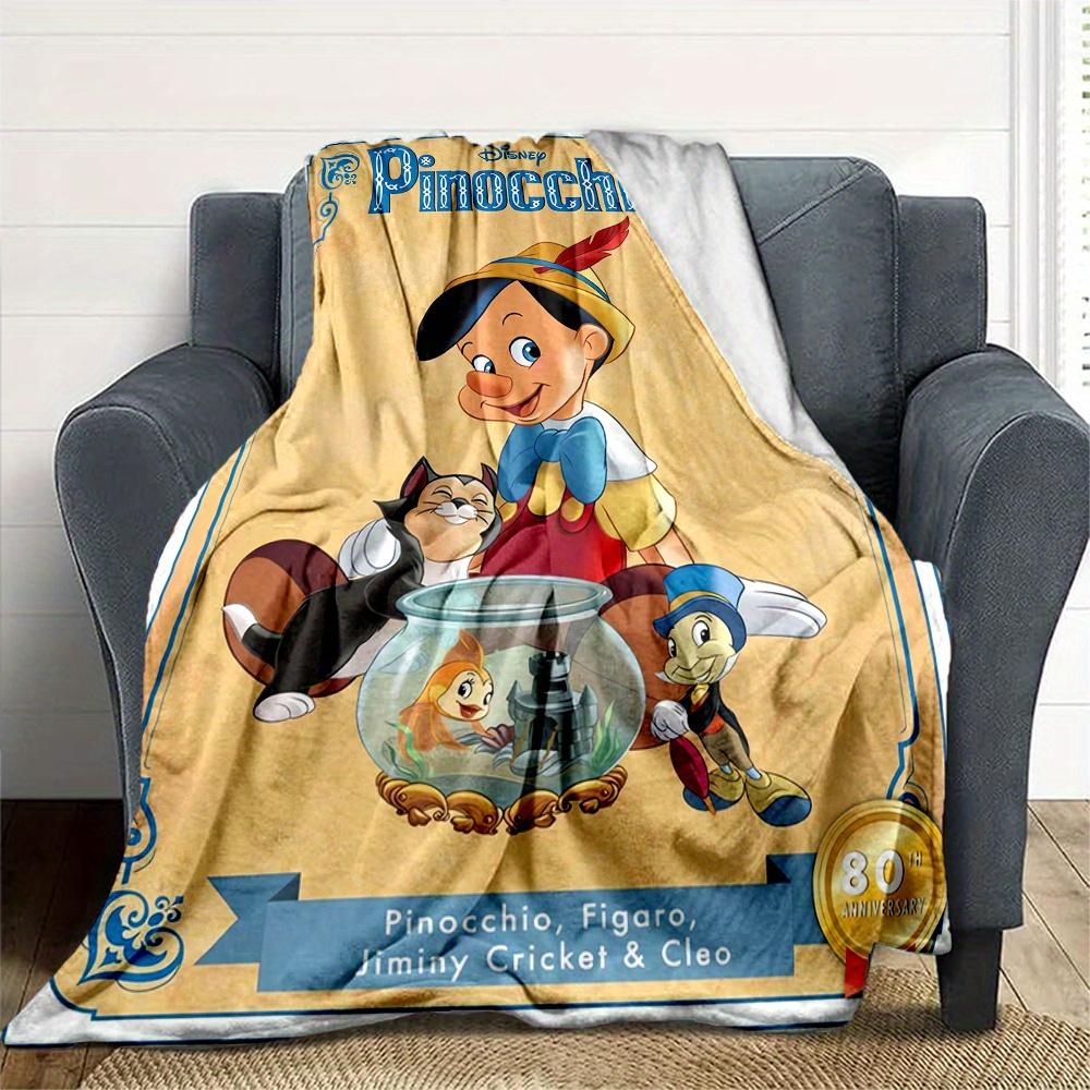 1pc, Pinocchio & Friends Blanket Seasonal Throw for All Seasons, Living Room, Travel, Outdoor Blankets, Camping