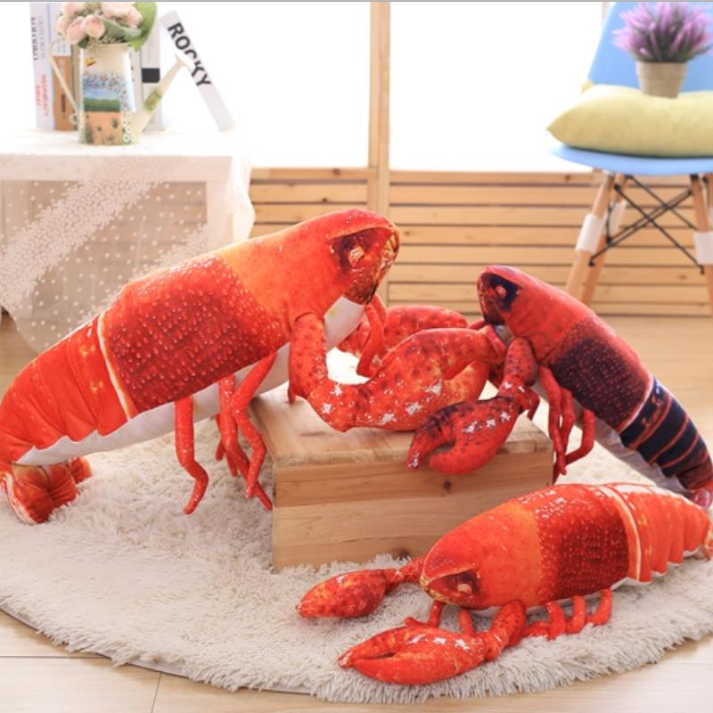 Lifelike Lobster Plush Toy Doll Stuffed Sea Animal lobster pillow Soft Toys Christmas Gift