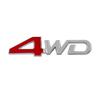 Logo Metálico 3D Emblema 4wd Letras Calcomanía Guardabarros Maletero Coche Insignia Pegatina Accesorios