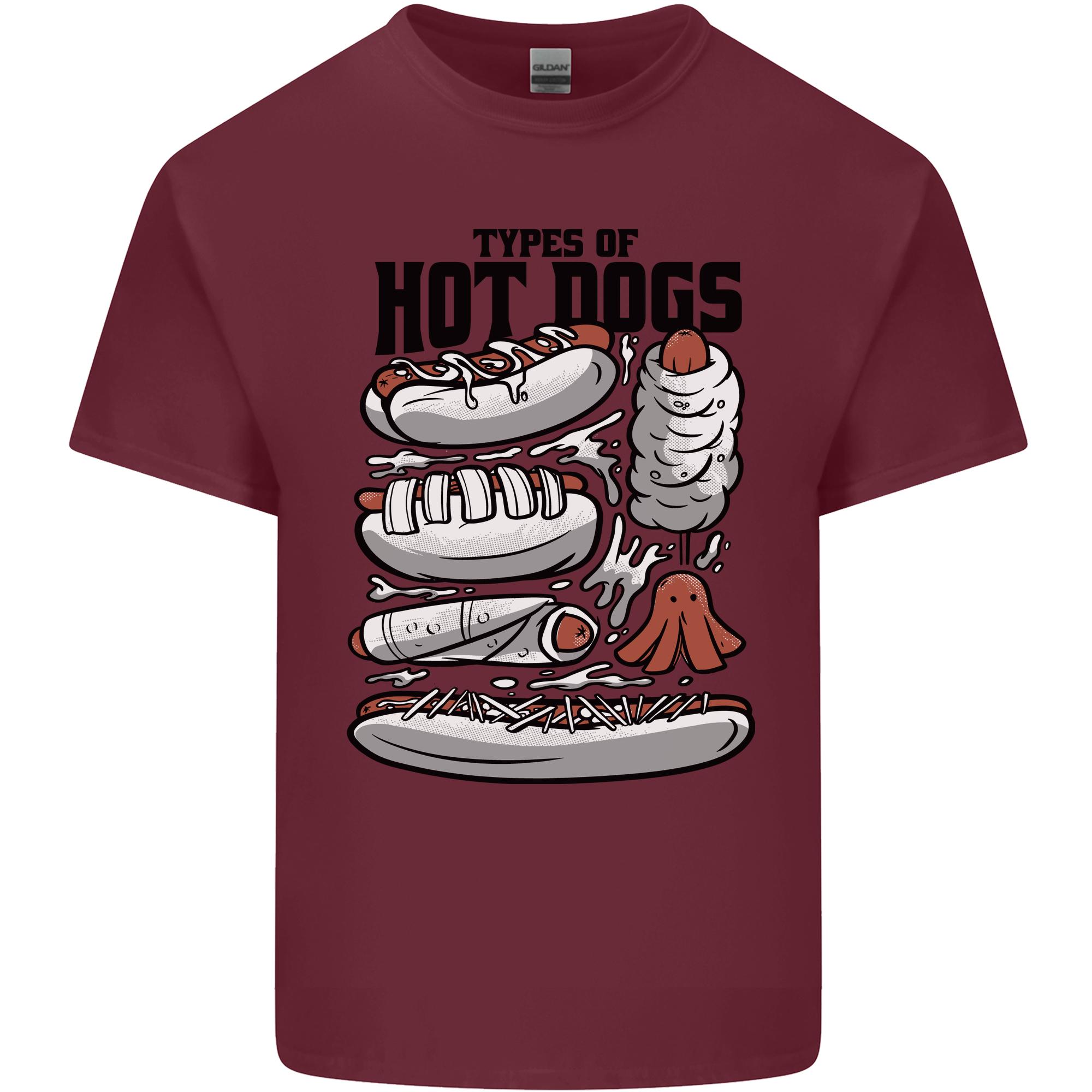 Types of Hot Dogs Funny Fast Food Unisexs Light Cotton TShirt S