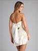 New Floral Lace-up Bandeau Bowknot Dress for Women